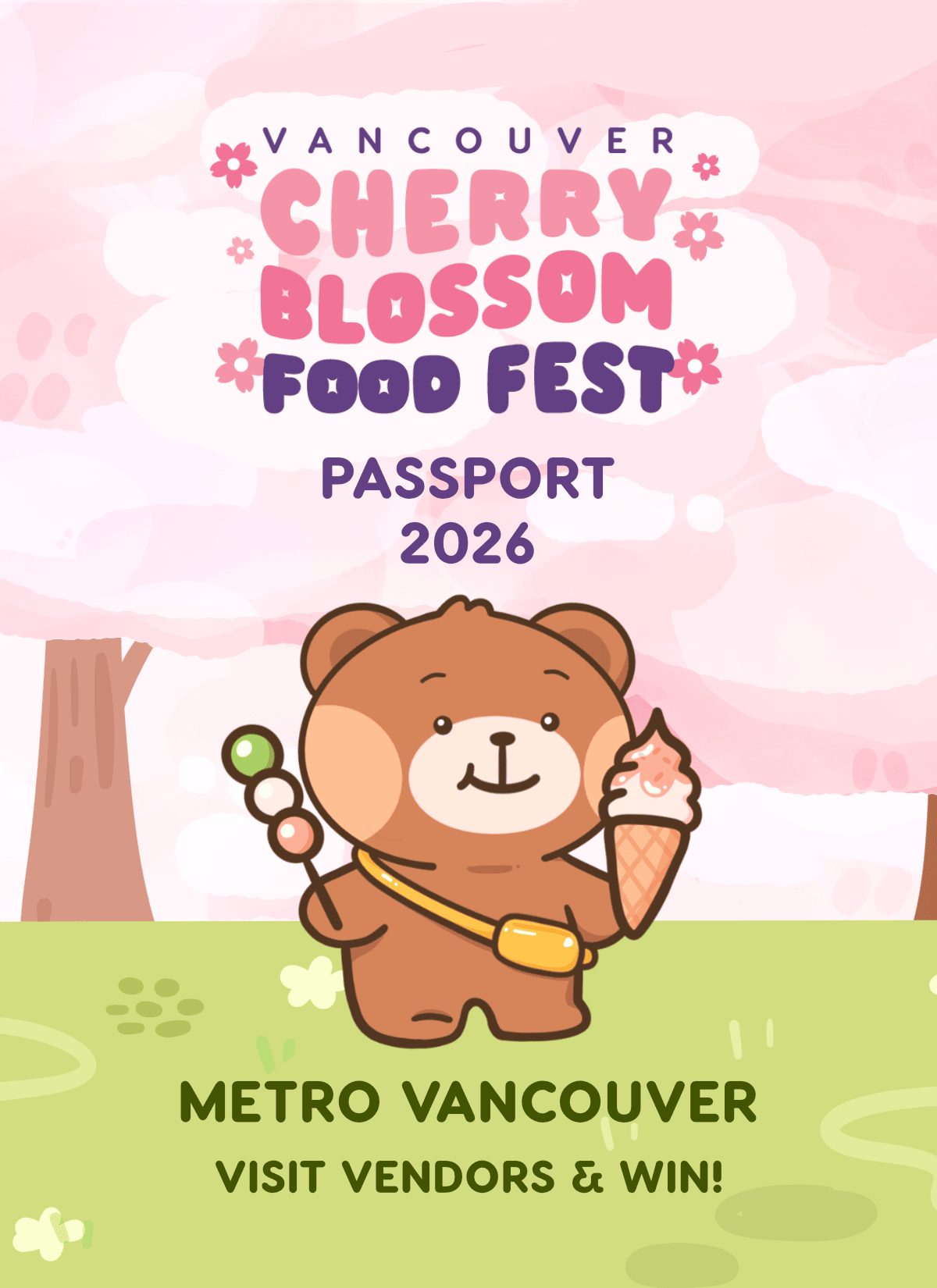 Cherry Blossom Food Fest 2026 Passport — Front