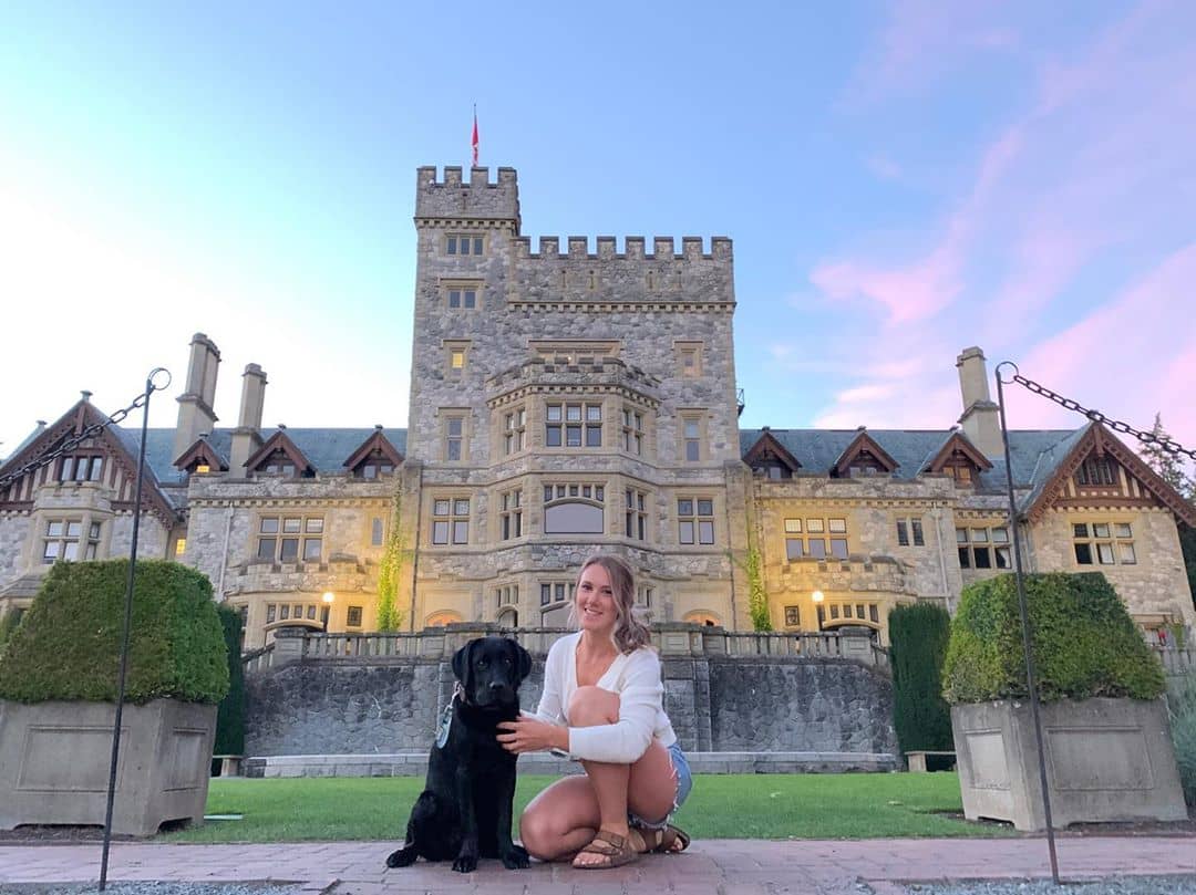 Vancouver to Victoria hatley castle dog and girl