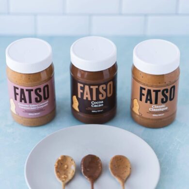 3 jars of fatso peanut butter and 3 spoons