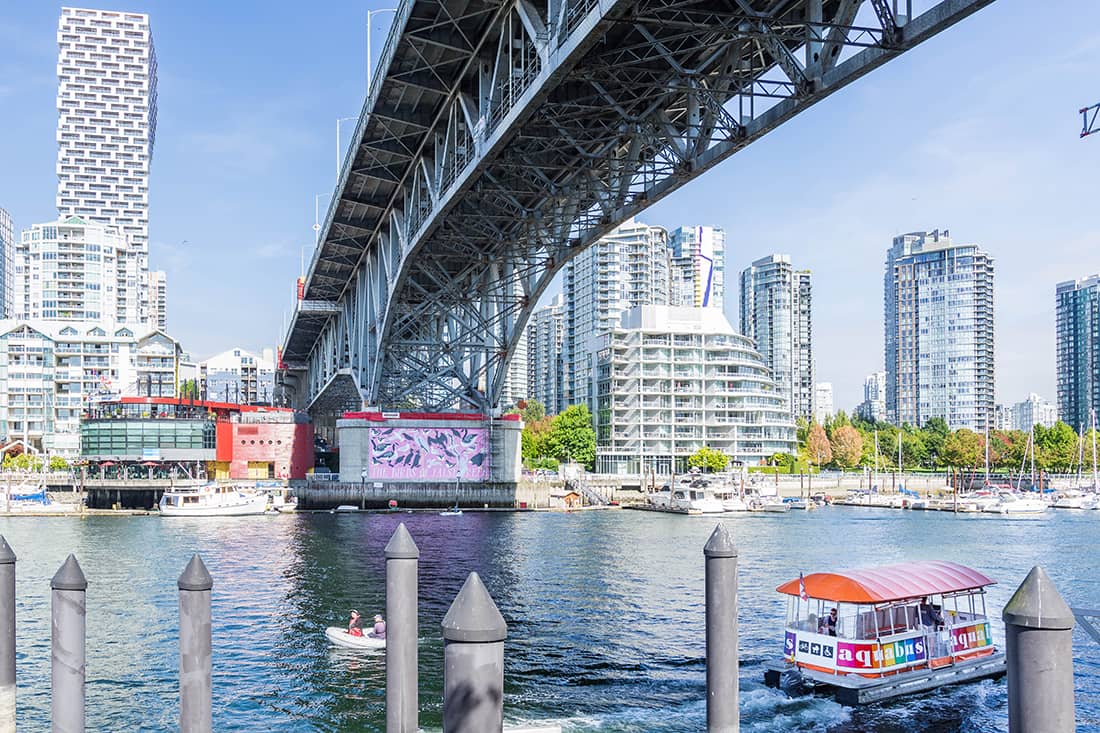 Granville Island neighbourhood guidebook - bridge view art