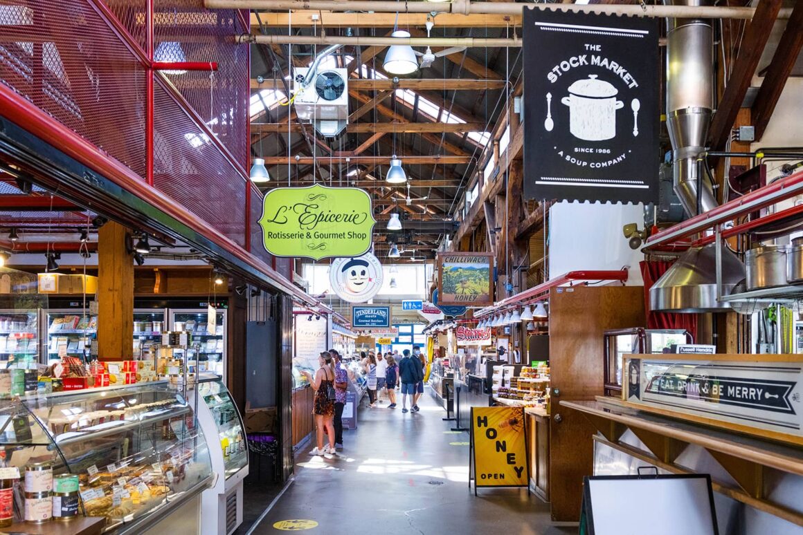 Granville Island neighbourhood guidebook - public market hall