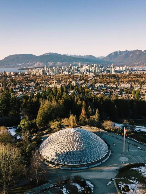 Places to visit around vancouver during spring - Queen elizabeth bloedal conservatory aerial view
