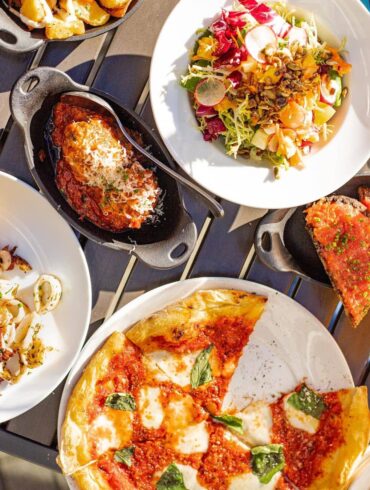 best restaurants and food in whistler caramba! outside patio pizza