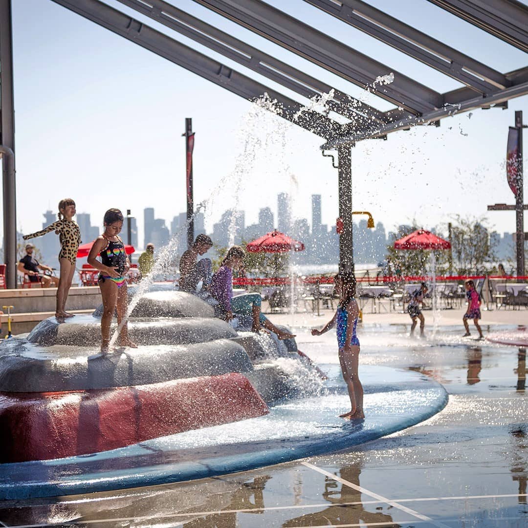 lonsdale quay travel guide -splash park kids playing