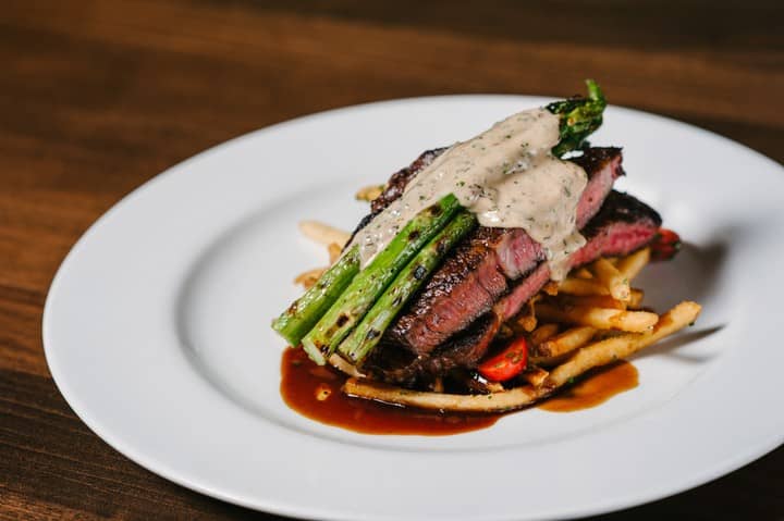 vancouver to whistler - rimrock cafe steak on plate