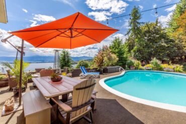 Best airbnb in kelowna - Exclusive lakeside pool oasis...adventure awaits! exterior and pool