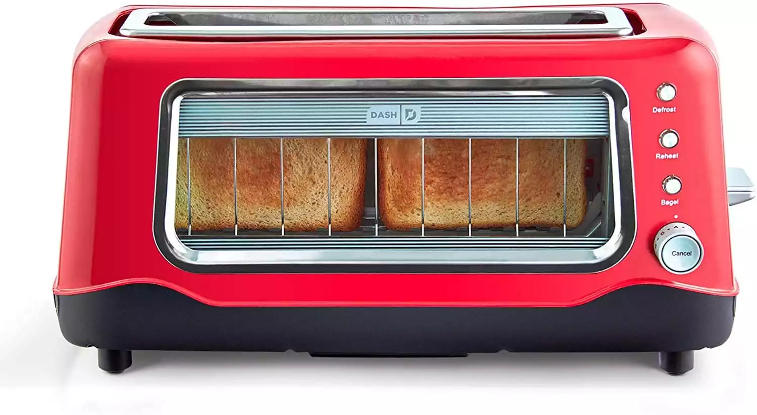 Dash Clear View Extra Wide Slot Toaster with Stainless Steel Accents