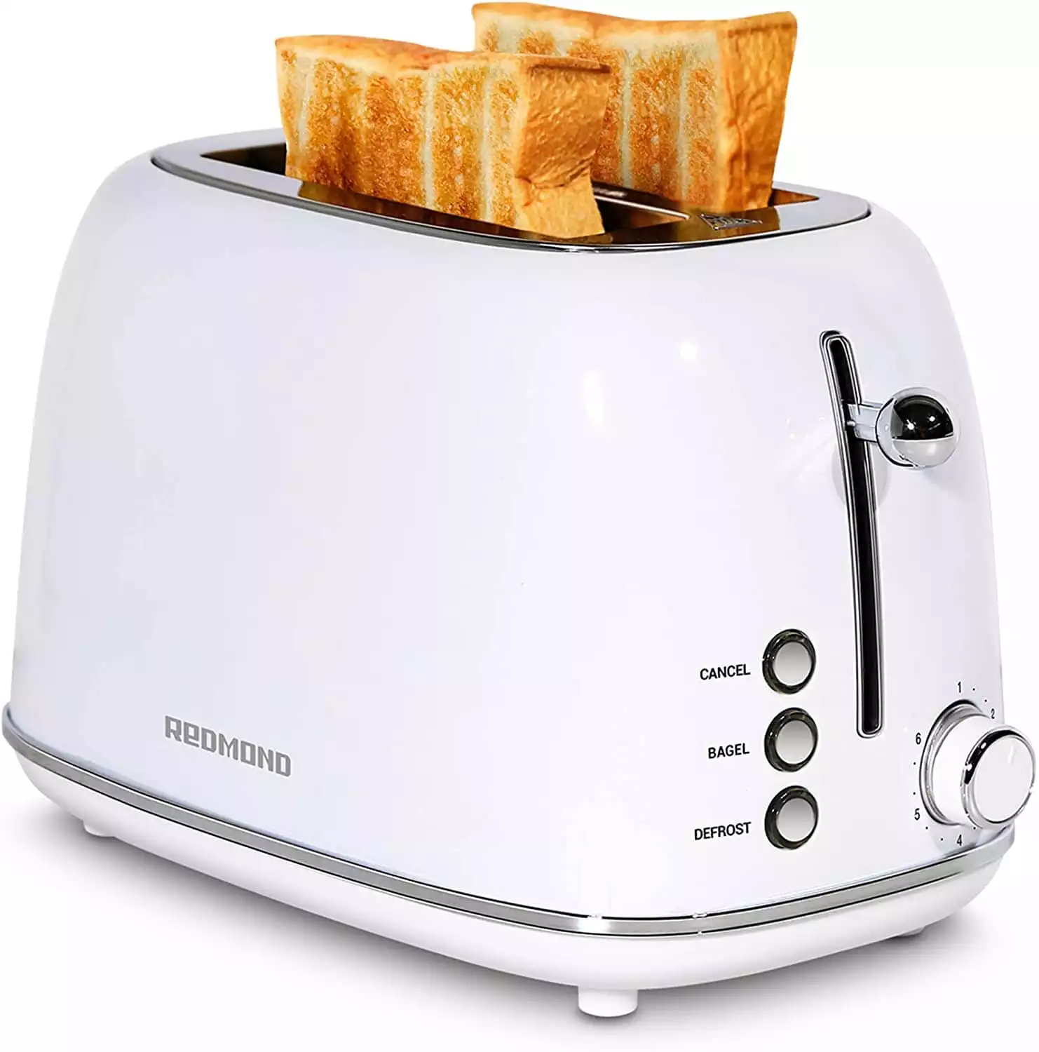 REDMOND 2 Slice Toaster Retro Stainless Steel Toaster