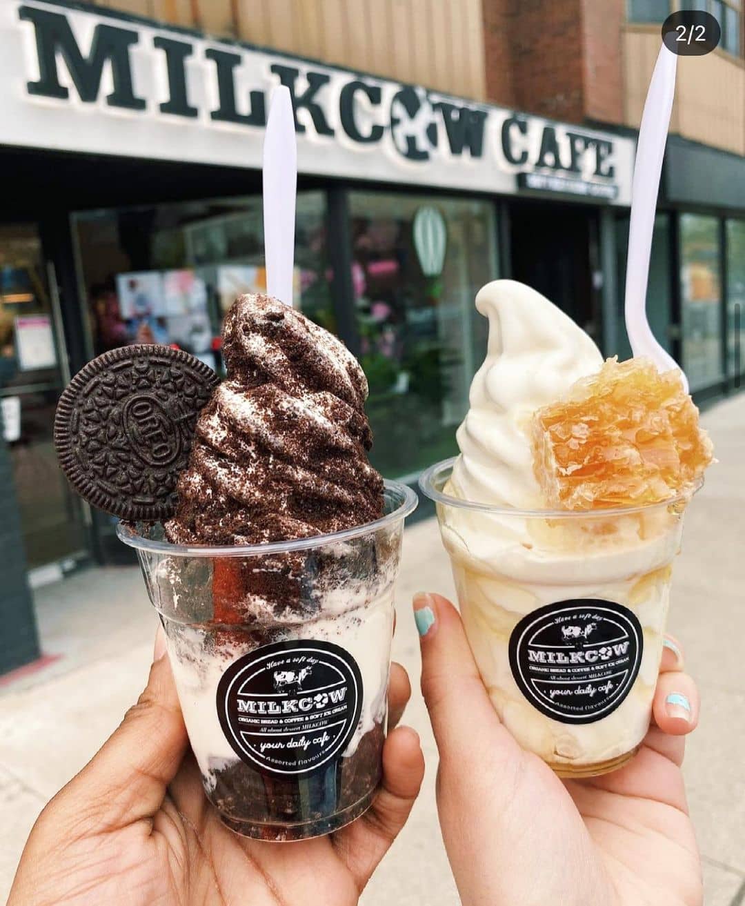 best korean restaurant in richmond - milkcow softserve in hands