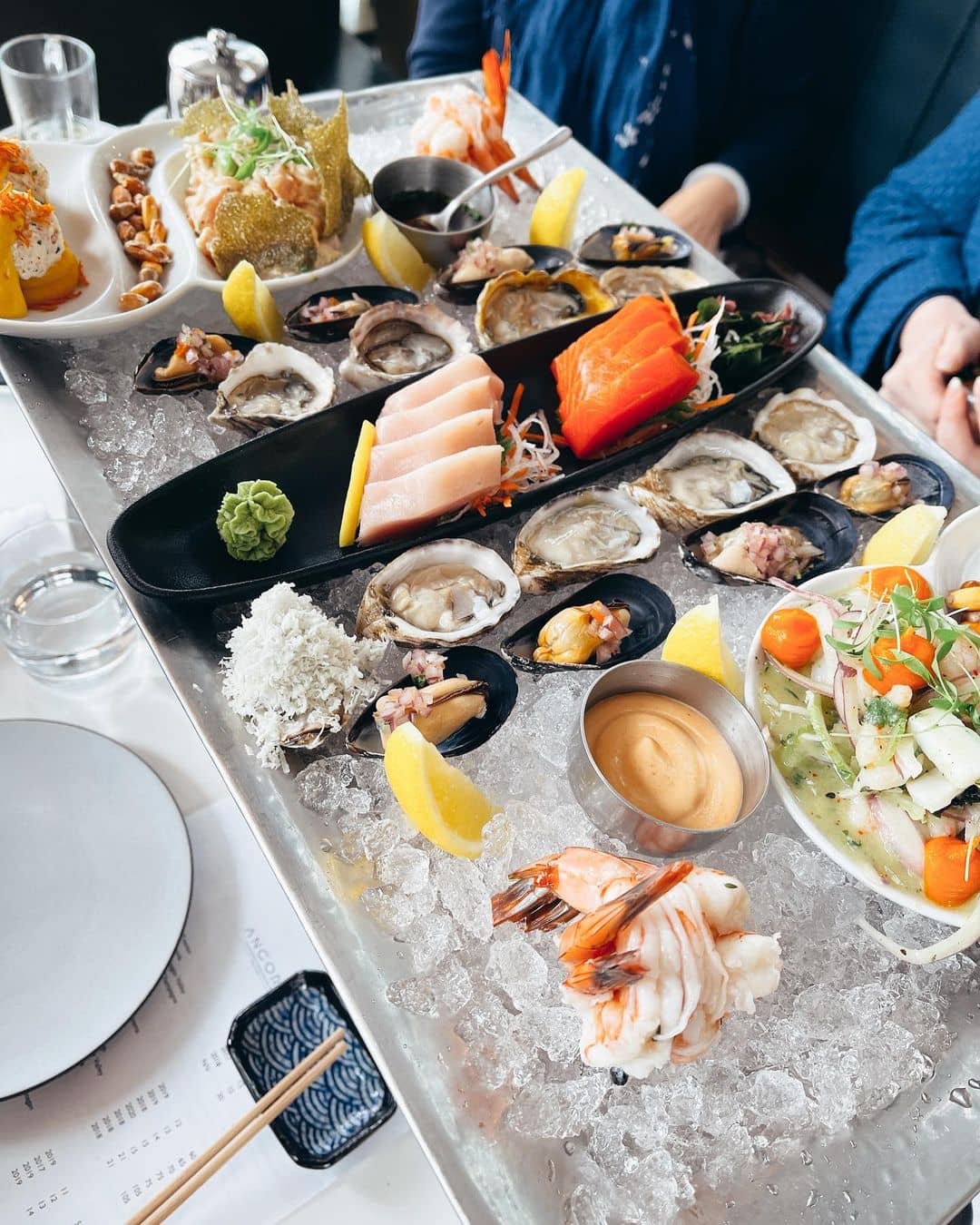 seafood ontop of ice best west vancouver restaurants - ancora waterfront dining and patio ambleside