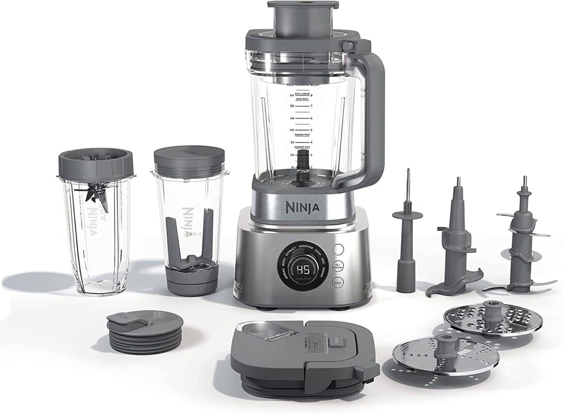 Ninja Food Processor Blender Pitcher Bowl With 3 Blades - 56oz 7 Cup BL770