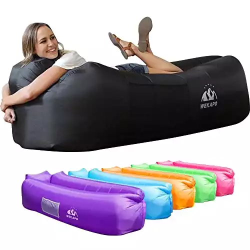 Inflatable Lounger for Travelling, Camping, and Hiking