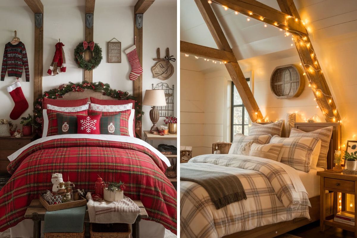 Farmhouse Christmas Bedroom Ideas