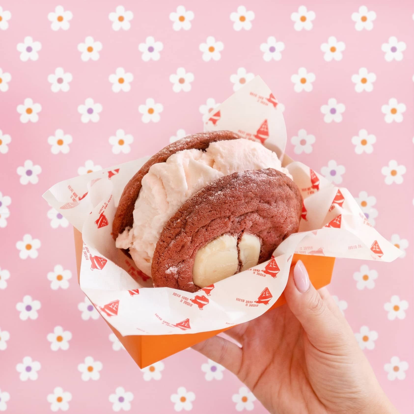 Jasmine Cherry Blossom Gelato Sandwich