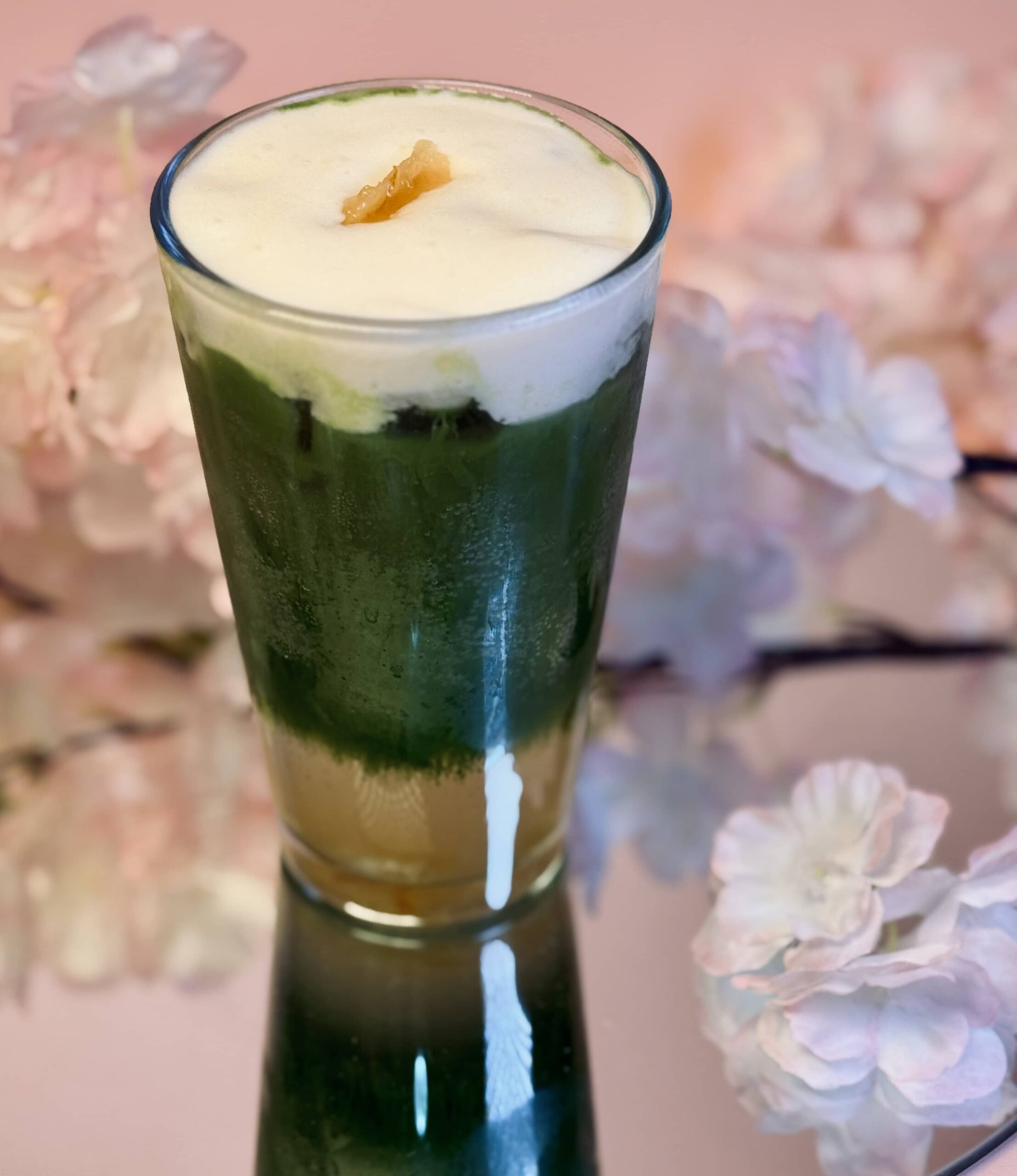 Matcha Sparkling with Yuzu Foam