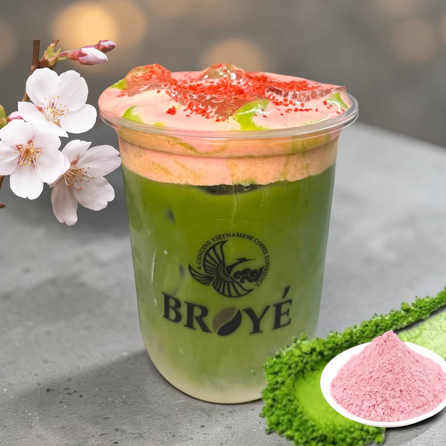 Sakura Matcha Latte