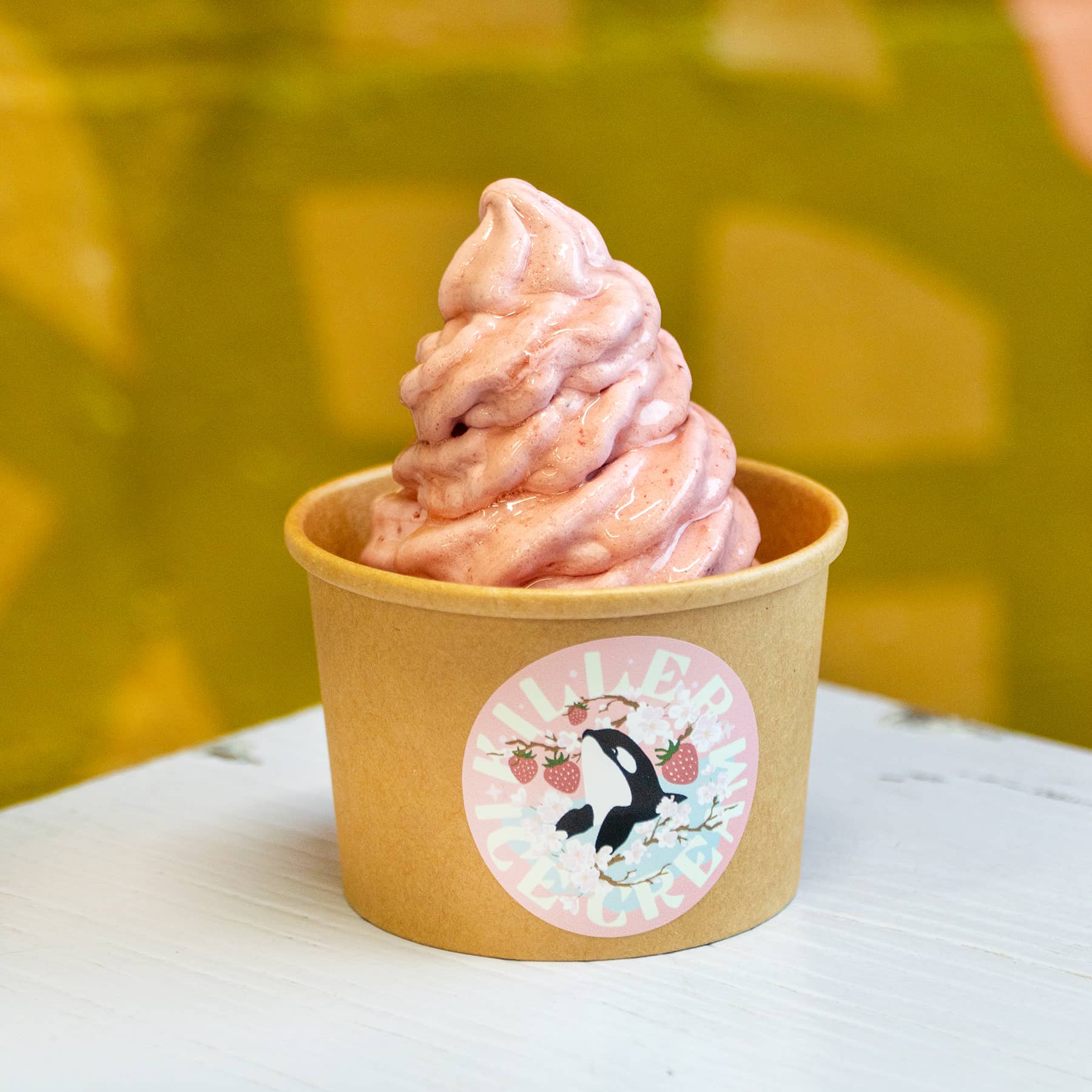 Strawberry-Cherry Blossom Sundae