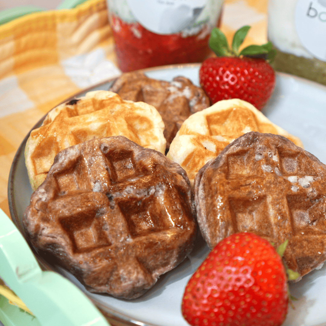 Strawberry Liege Waffles
