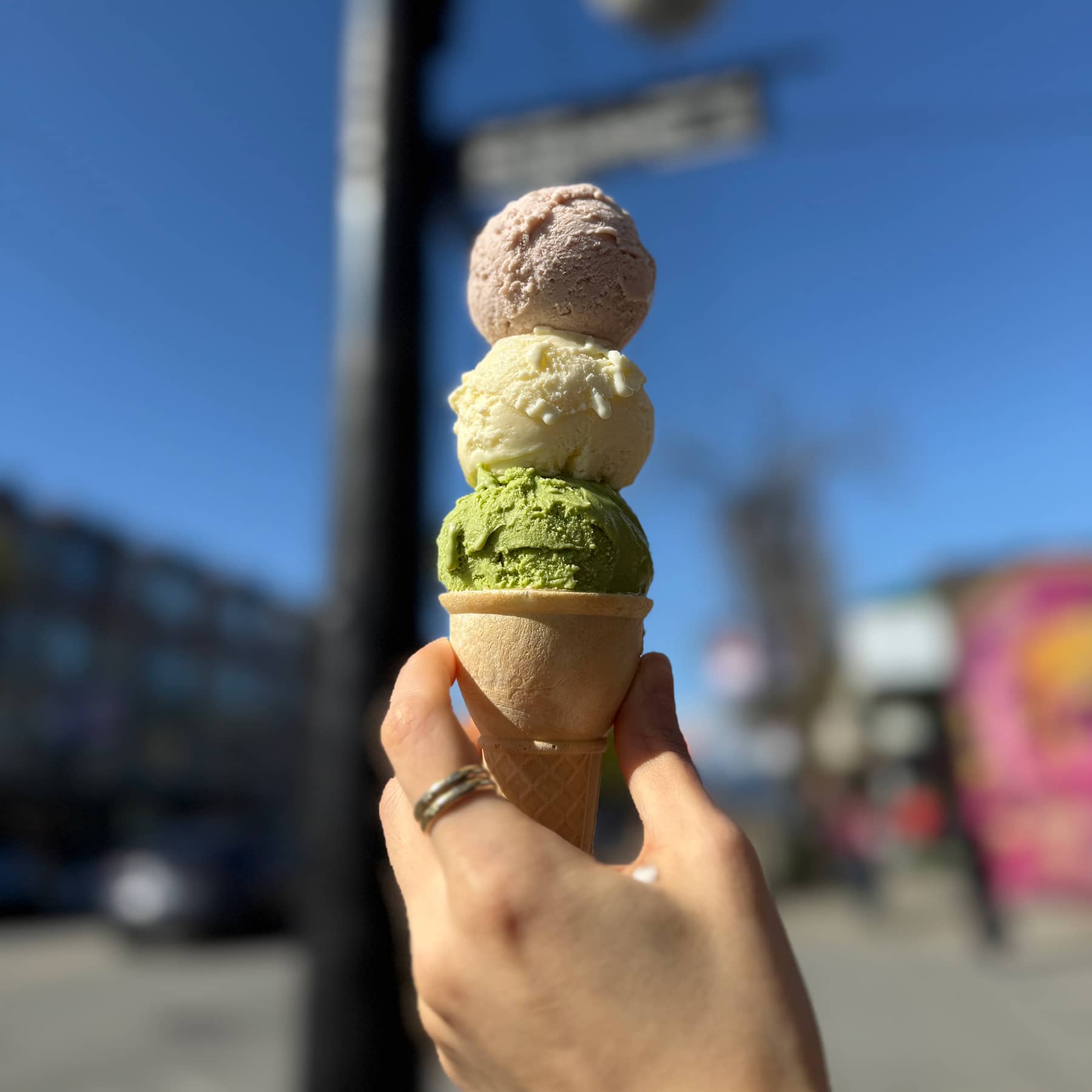 Hanami Dango on a Cone