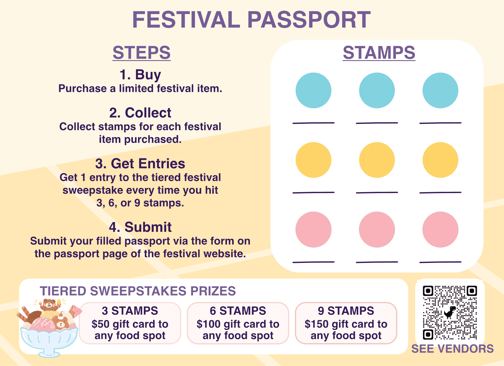 Festival passport stamp page