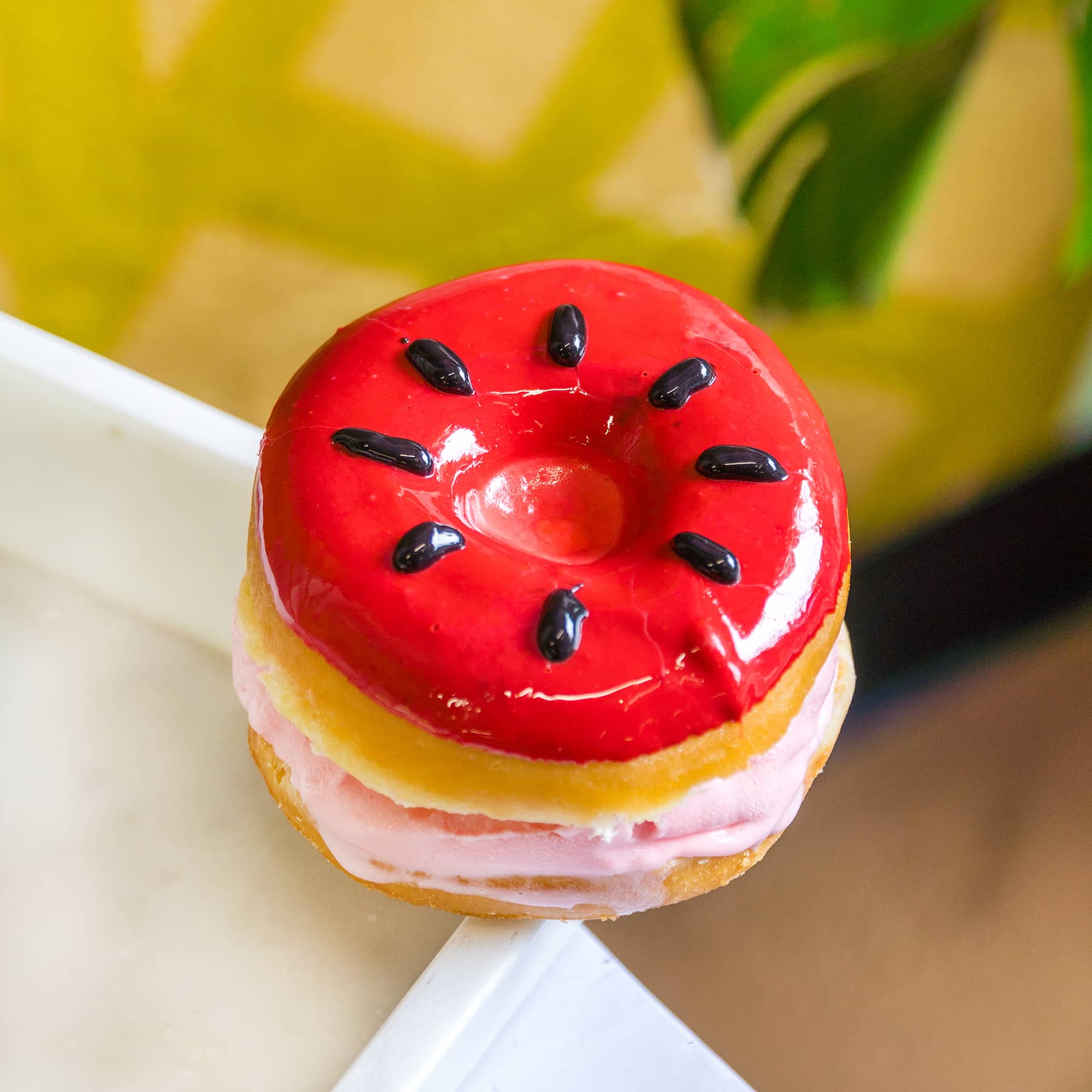 Summer Melon Ice Cream Donut