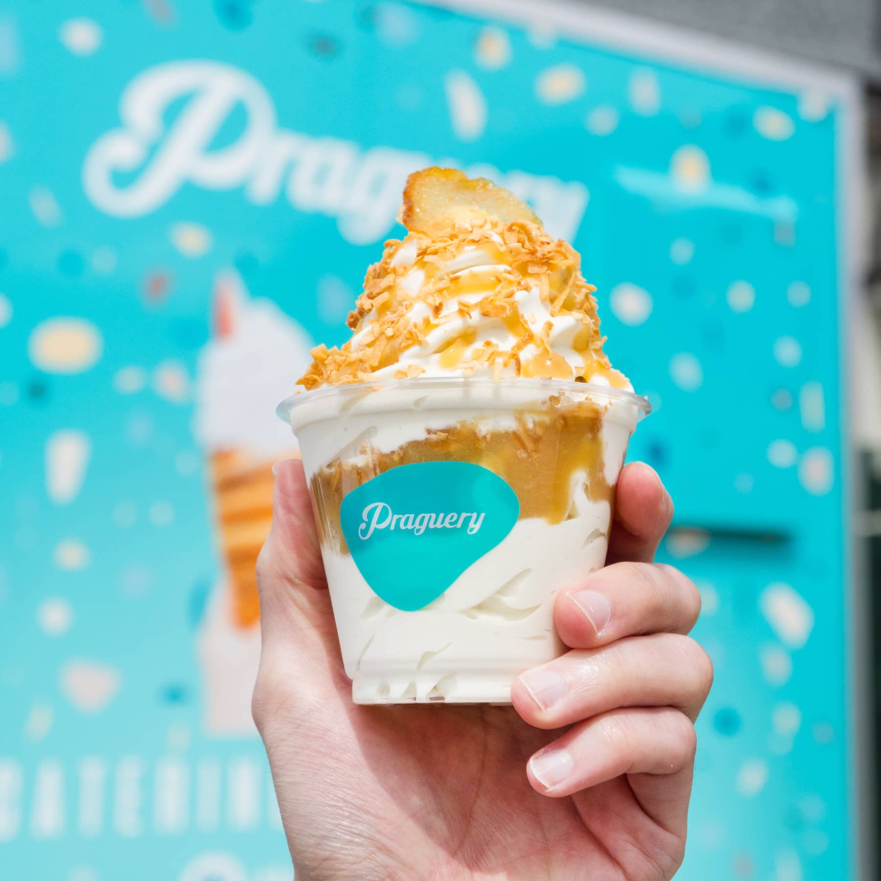 Caramelized Pear & Toasted Coconut Sundae