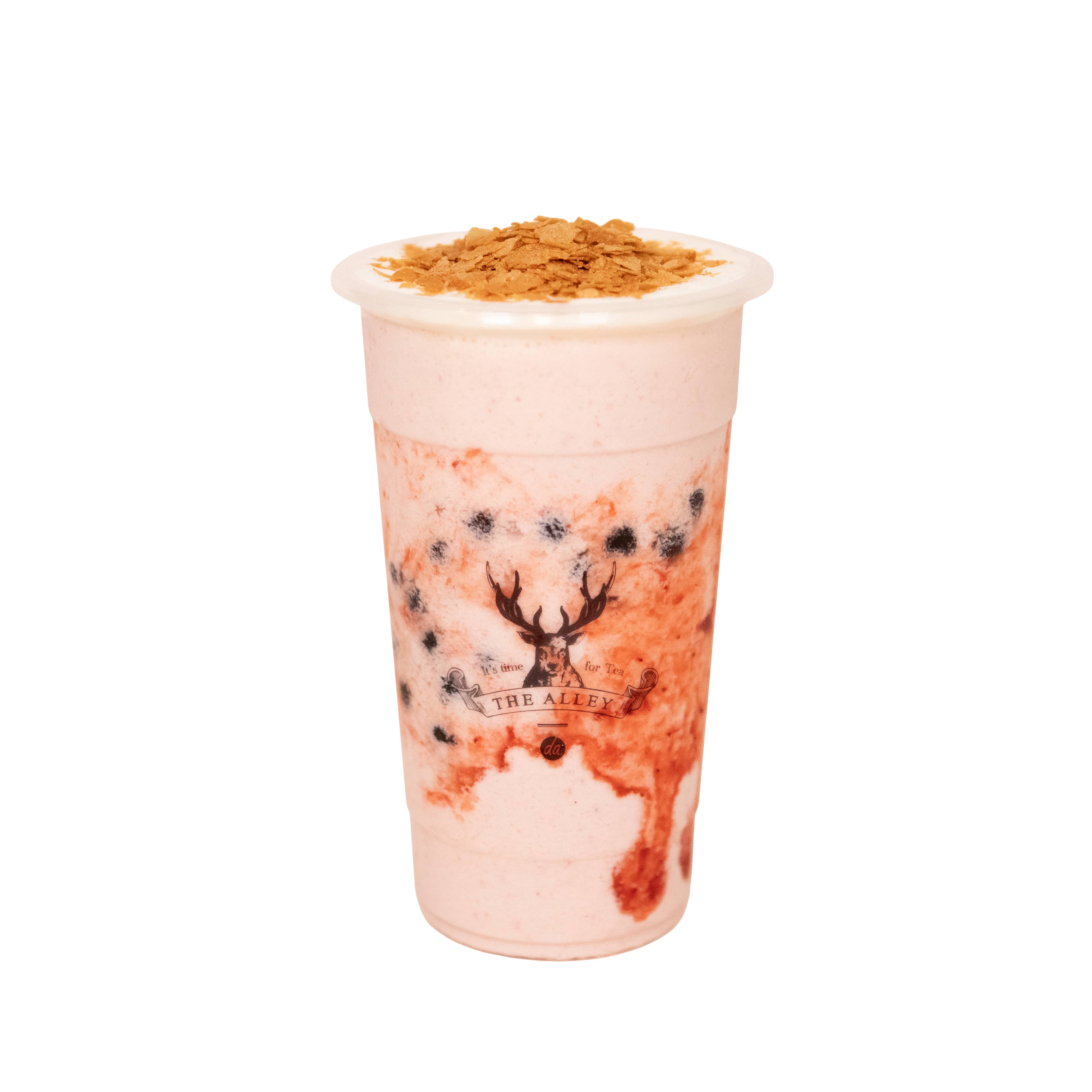 Crunchy Strawberry Milk Tea